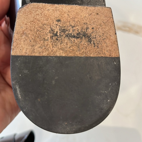 VGUC patent leather Sigerson Morrison dark steel coloured loafers - Picture 8 of 9